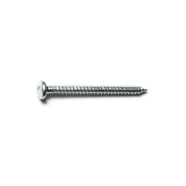Midwest Fastener Sheet Metal Screw, #4 x 1-1/4 in, Zinc Plated Steel Pan Head Phillips Drive, 100 PK 50852 - main